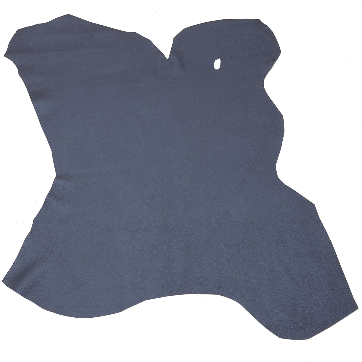 Peau entière de cuir de cerf bleu nacré. Cuir 2ème choix