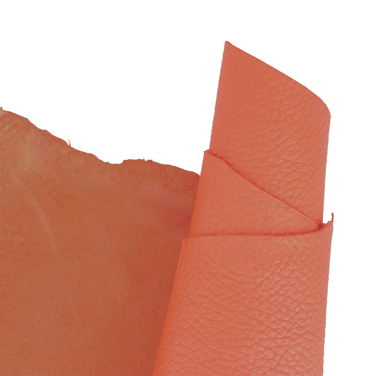 Cuir de cerf orange avec des reflets nacrés dorés, en deuxième choix et petit prix, idéal pour fabriquer des tests, prototypes, accessoires...