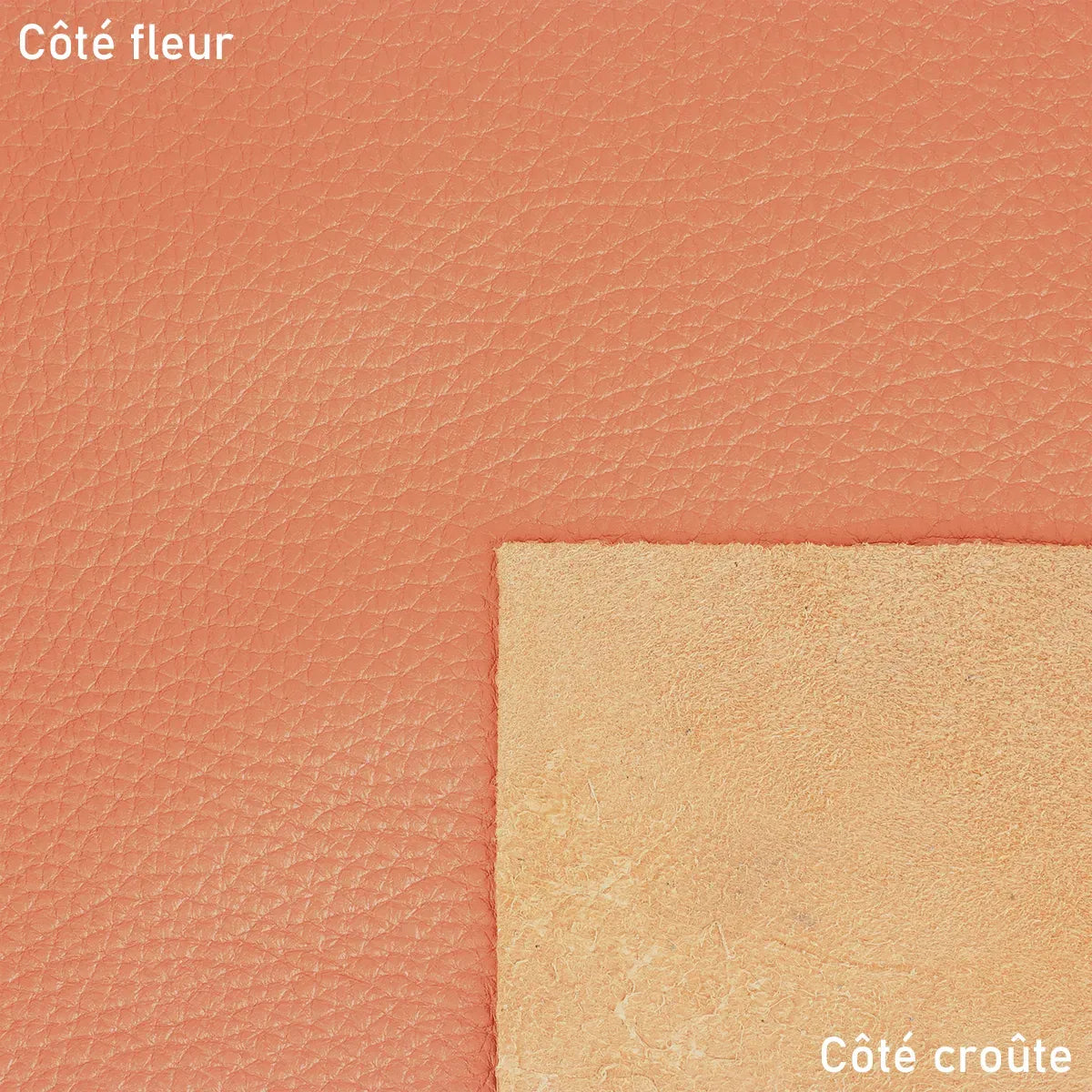 Pièce de cuir de cerf rose gold brillant