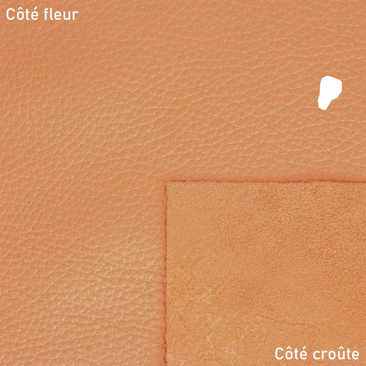 Cuir de cerf rose cuivré. Cuir souple et maniable à prix réduit classé 2ème choix.