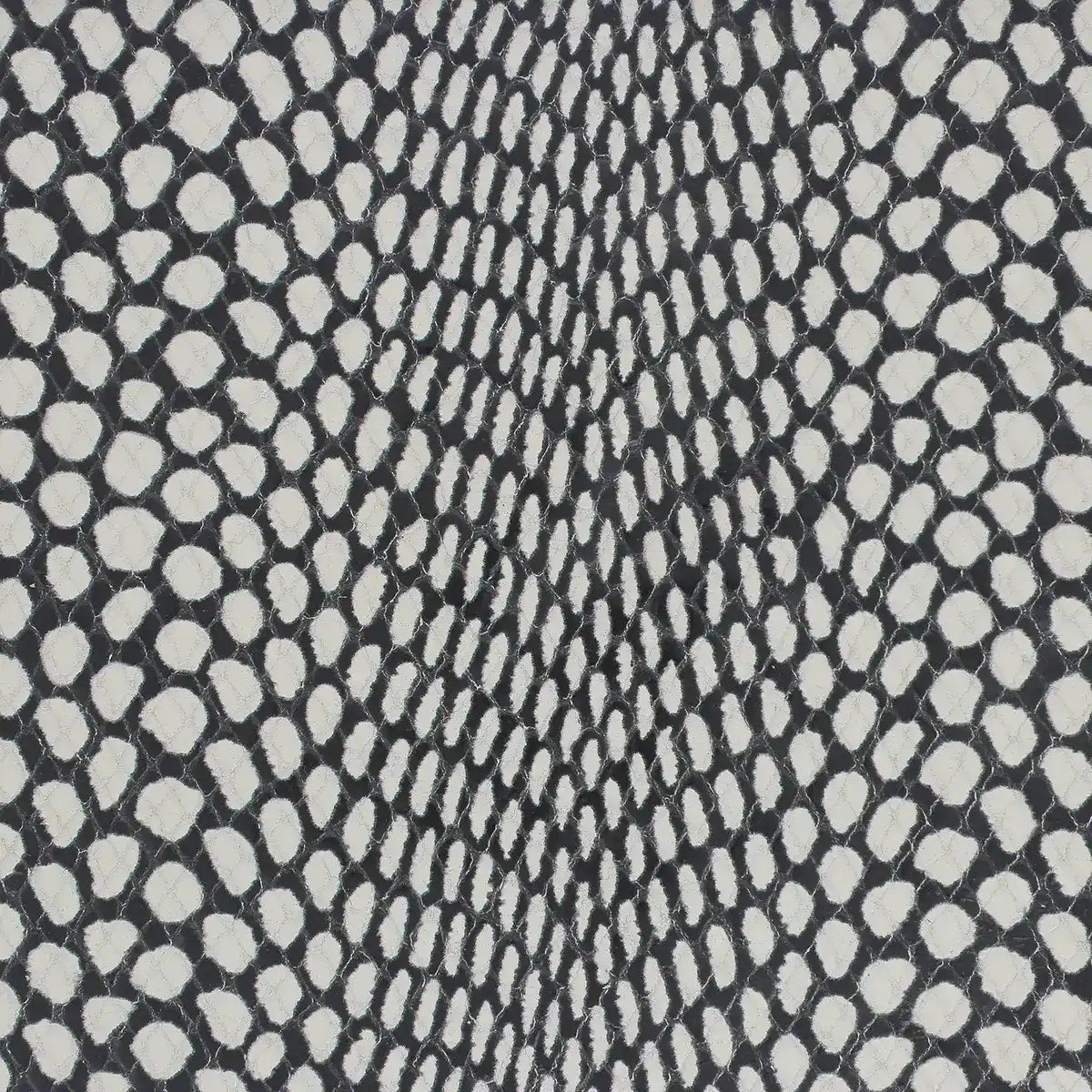 Morceau de cuir fantaisie imitation serpent cobra noir et blanc