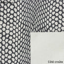 Cuir de veau noir et blanc imitation peau de serpent. Cuir effet peau de cobra idéal pour la réalisation de sac à main, pochette, porte-cartes, accessoire…