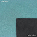 Cuir grainé bleu paon, idéal pour la création de sac, pochette, accessoire, décoration...