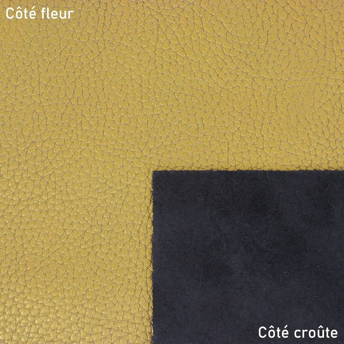 Cuir grainé doré Platinium 
