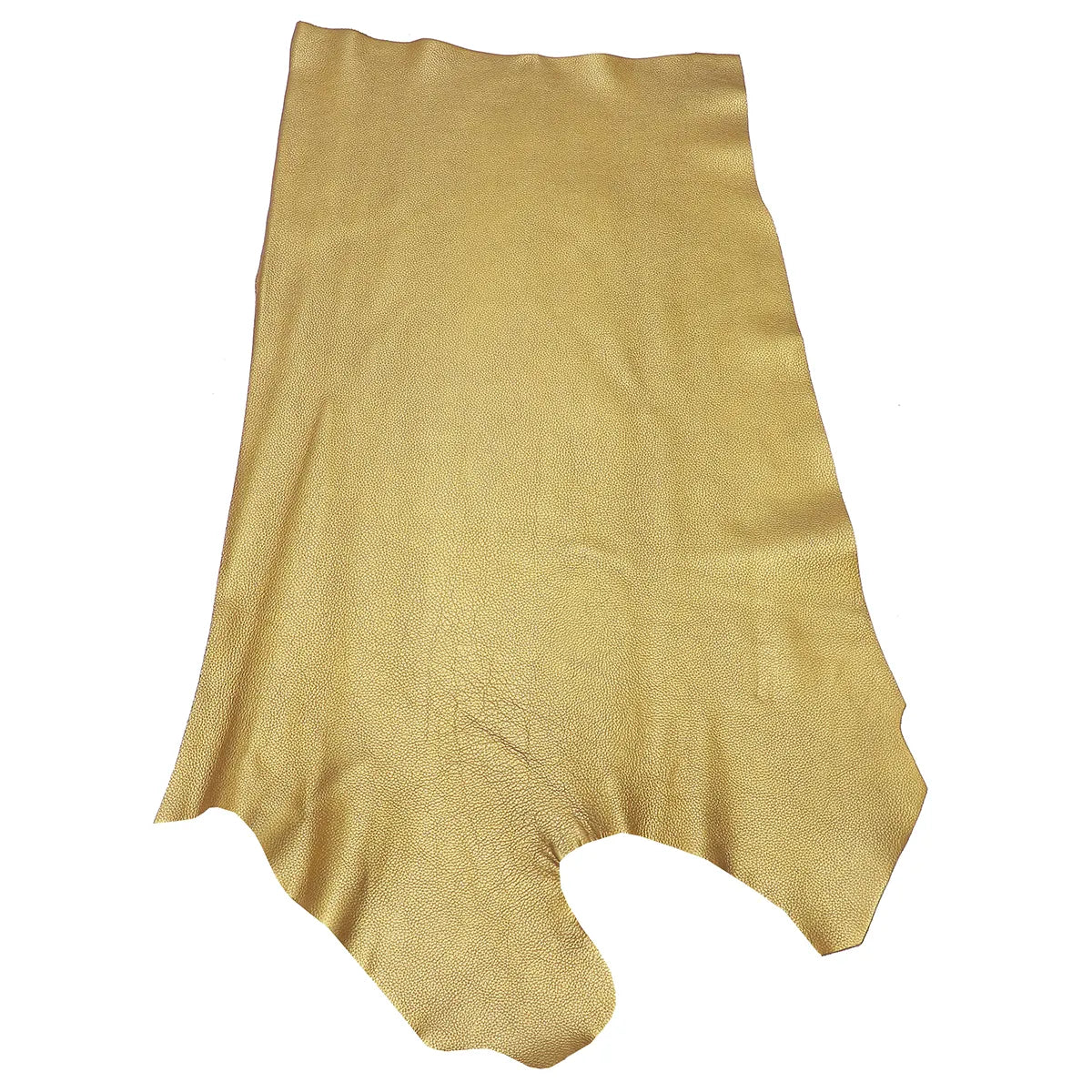 Peau entière en cuir de vachette grainée doré 