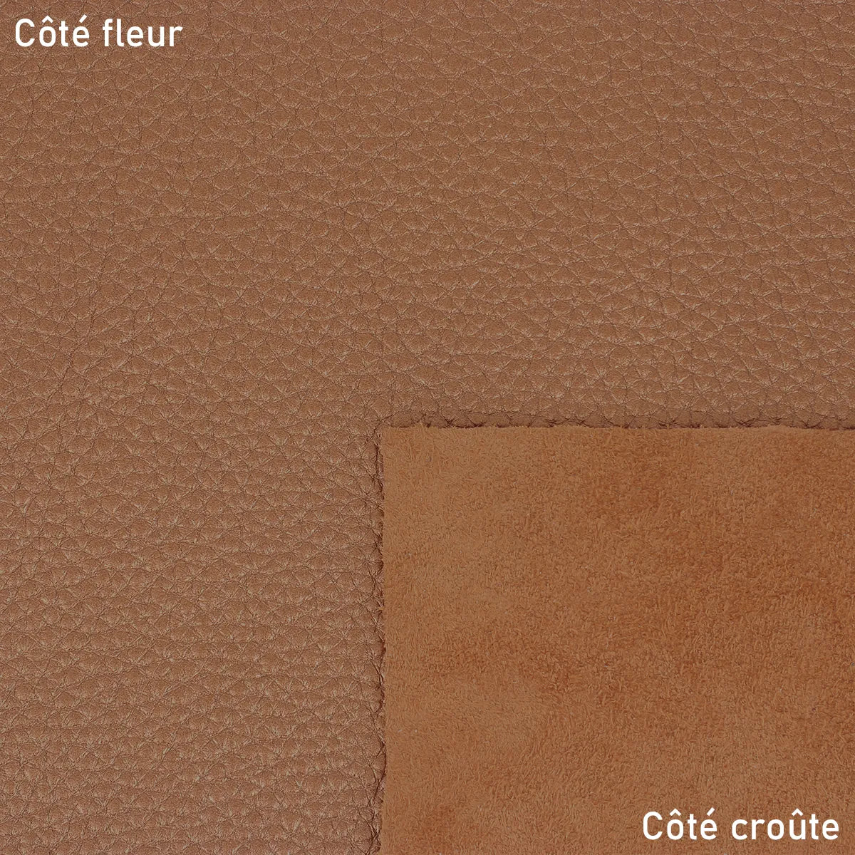 Cuir métallisé couleur orange cuivre. Cuir mi-souple mi-ferme idéal pour apporter de la tenue à vos créations de maroquinerie, accessoire, décoration...
