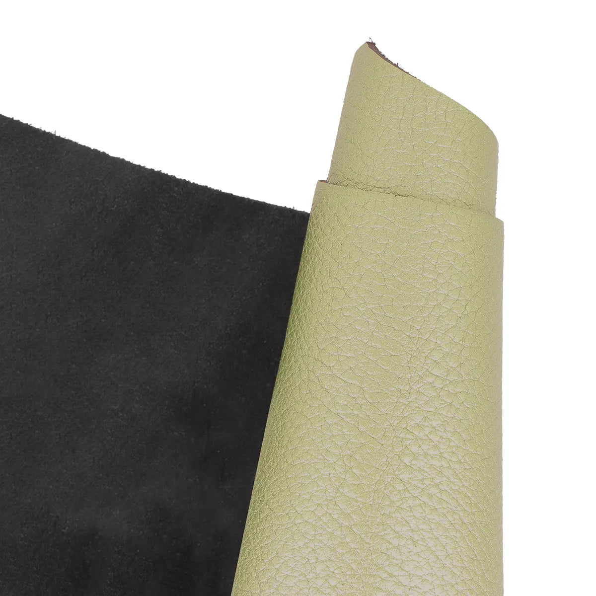 Cuir grainé métallisé vert doré. Cuir idéal pour la fabrication de maroquinerie