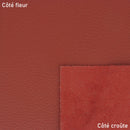 Cuir grainé rouge brique