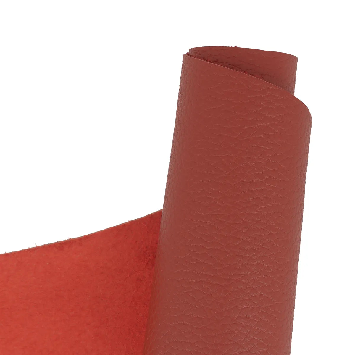 Peau de cuir grainée rouge foncé idéale pour la fabrication de sac, accessoire, décoration....