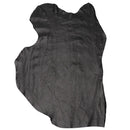 Peau entière en cuir de vachette noir à l'imprimé crocodile. 