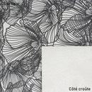 Cuir d'agneau avec imprimé floral noir et blanc. Peau de cuir originale pour des créations uniques et tendances.