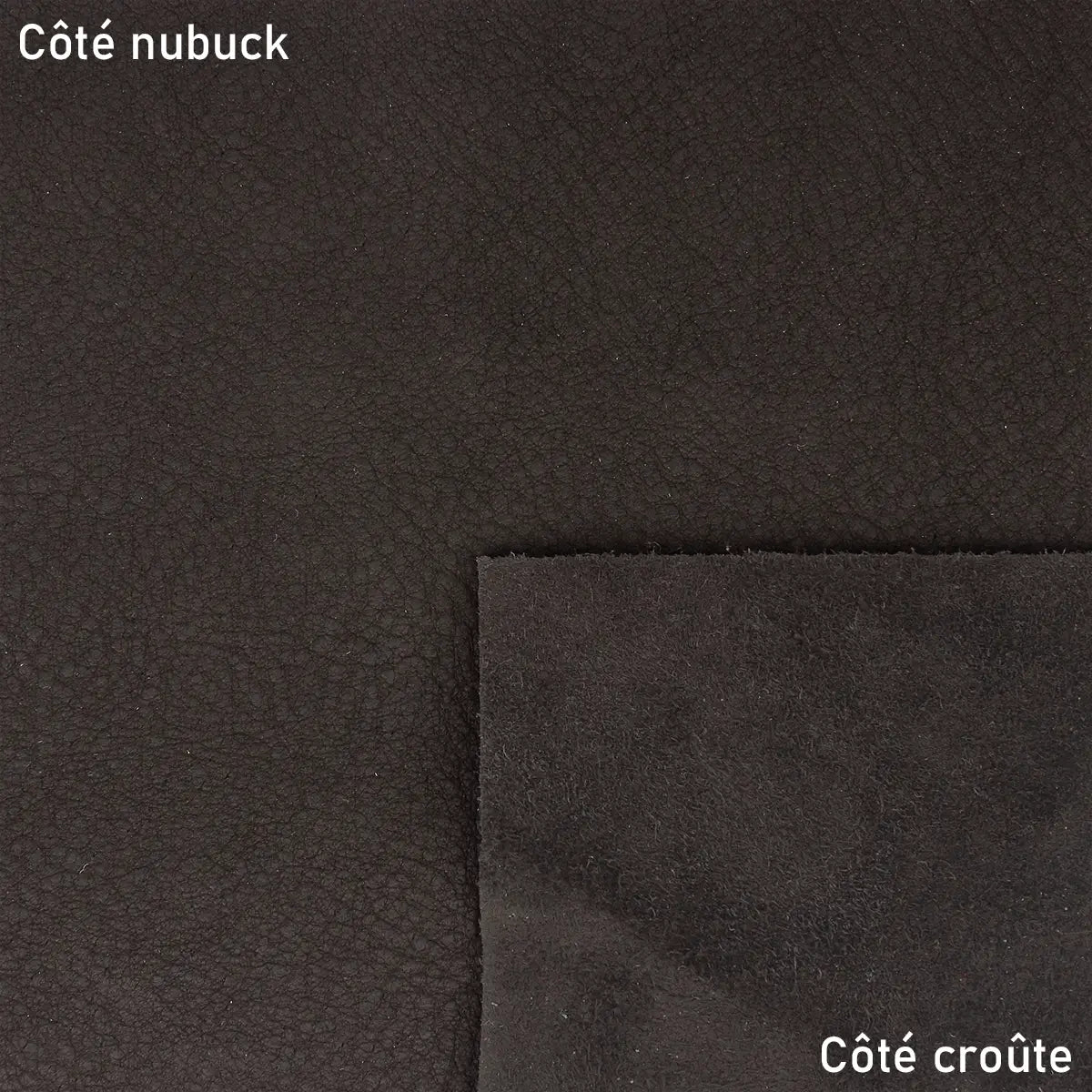 Cuir nubuck marron ébène