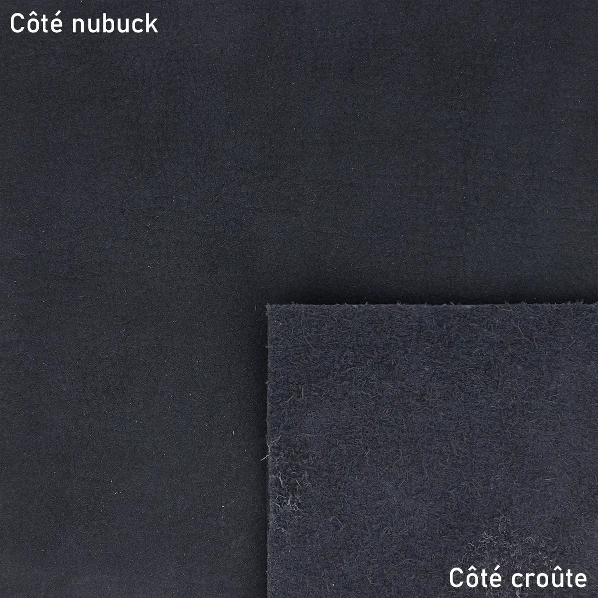 Cuir nubuck bleu foncé