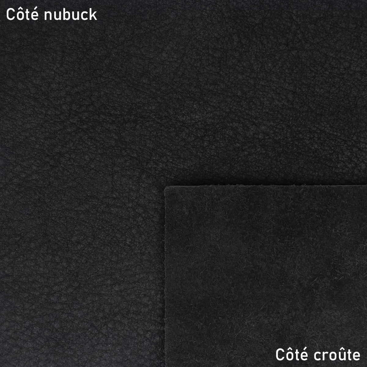 Cuir nubuck noir