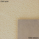Cuir lainé et frisé beige pour réaliser des vêtements, bottes, chaussons, bourses, sacs, costumes…