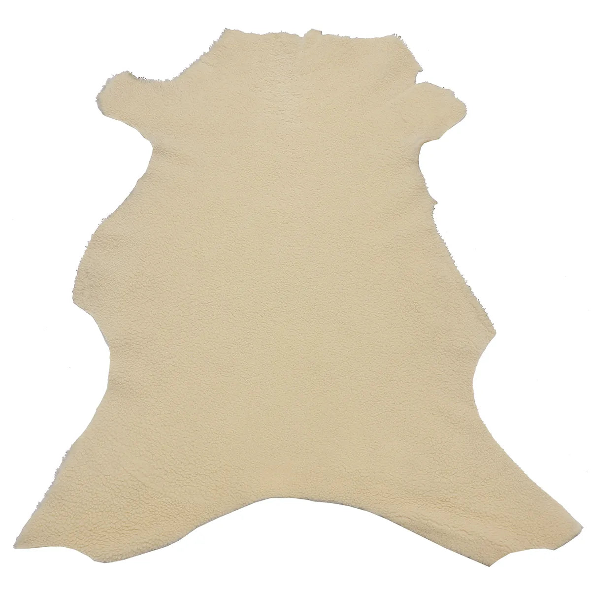 Peau entière en cuir lainé beige. Cuir doux et souple idéal pour la confection de vêtements, bottes, chaussons, costumes...