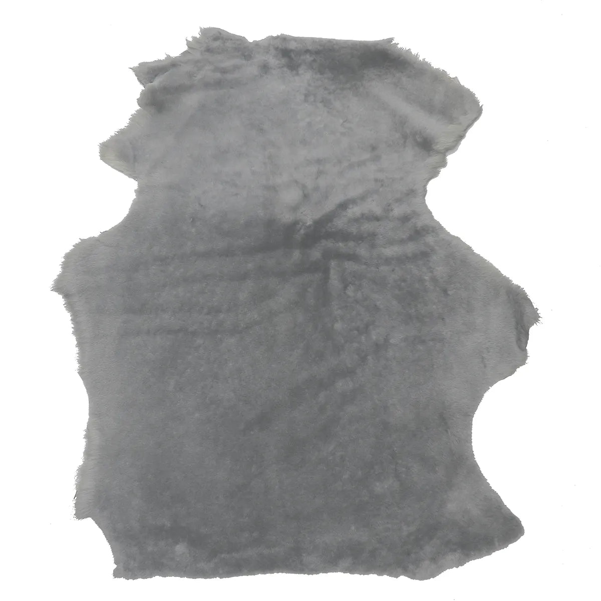 Peau entière en cuir de mouton lainé grise idéale pour la réalisation de vêtement, coussins, costumes, accessoires...
