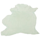 Peau entière en cuir de mouton à fourrure vert d'eau.