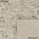 Peau de cuir de mouton lainé beige lin, idéal pour réaliser des projets originaux et uniques