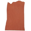 Peau entière en cuir de vachette nubuck orange brique effet grain écorce