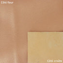 Cuir de vachette métallisé rose gold présentant de légers plis, cuir en 2ème choix à prix réduit