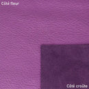 Cuir métallisé violet. Peau de cuir souple, de 1,5 mm d'épaisseur idéal pour la création de maroquinerie, accessoire, décoration...