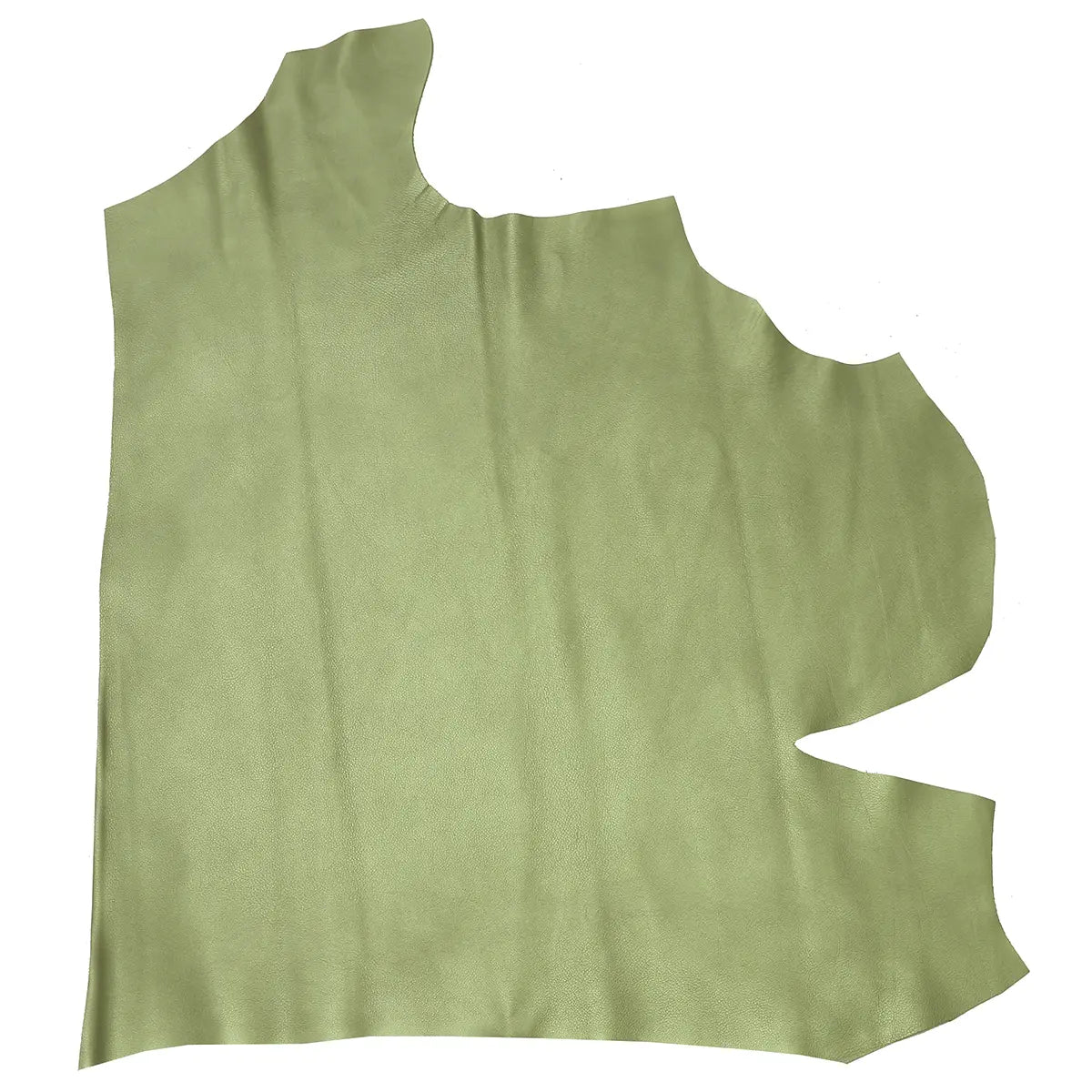 Peau entière de cuir de vachette métallisé vert zircon
