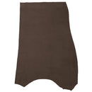 Peau entière en cuir de vachette nubuck ciré couleur marron chocolat.