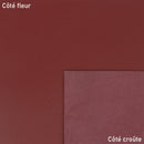 Peau de cuir lisse nappa couleur vin rouge. Cuir très souple et fin idéal pour la création de sac à main, pochette, vêtement, chausson...