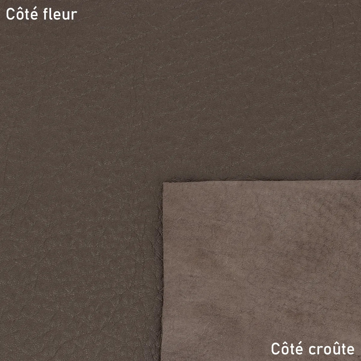 Peau de cuir de mouton grainée effet crispé. Cuir marron pour sac, pochette, petite maroquinerie...