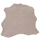 Peau entière en cuir de chèvre velours beige taupe avec impression de bulles multiformes rose gold