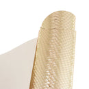 Peau de cuir à écailles dorées. Cuir de chèvre velours fantaisie couleur or idéal pour la maroquinerie.