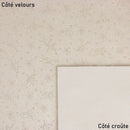 Peau de cuir velours beige clair avec des fées dorées comme motif.