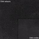 Cuir velours noir avec points brillants. Cuir doux idéal pour la création de bourse, pochette, coussin...