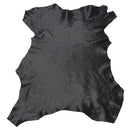 Peau entière en cuir de chèvre velours noir avec des motifs de petits points brillants