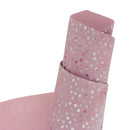 Peau de cuir de chèvre velours couleur rose violine au motif à pois argenté. Cuir doux et souple idéal pour réaliser des bourses, décoration, accessoire...