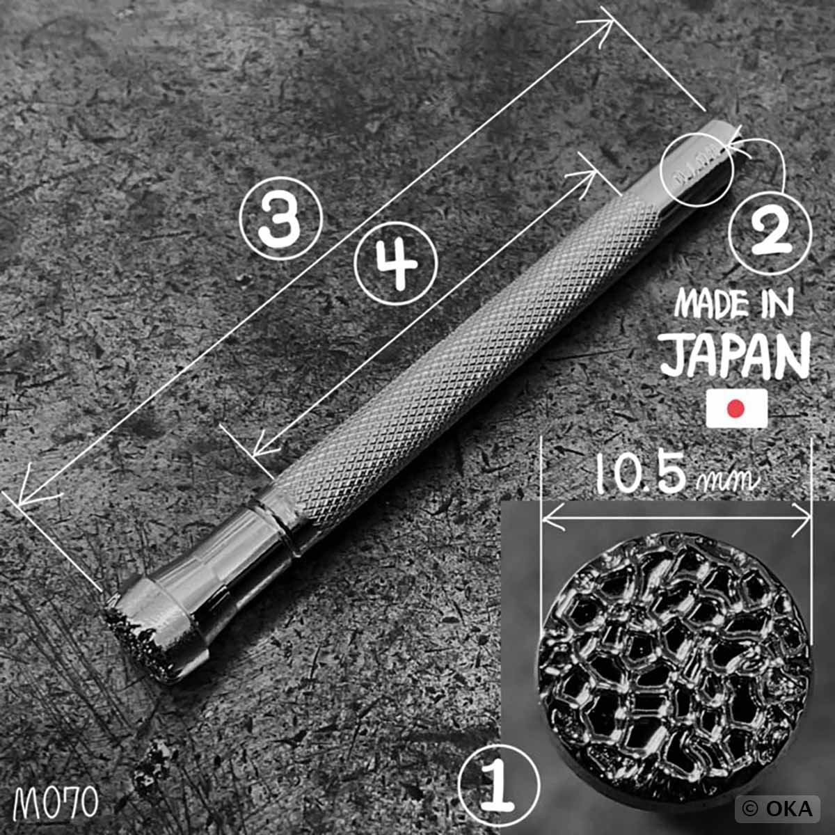 Matoir pour repoussage du cuir - Matting M070 - Oka