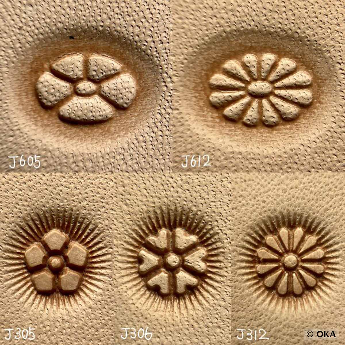 Matoir repoussage du cuir tannage végétal - Flower Center - Oka Japon