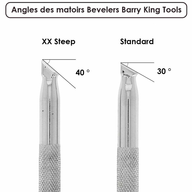 Stamp Beveler XX Steep (40°) Checkered - BARRY KING TOOLS