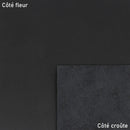 Cuir de veau lisse noir. Cuir nappa pour fabrication de sac, pochette, portefeuille, porte-monnaie, étui de téléphone...