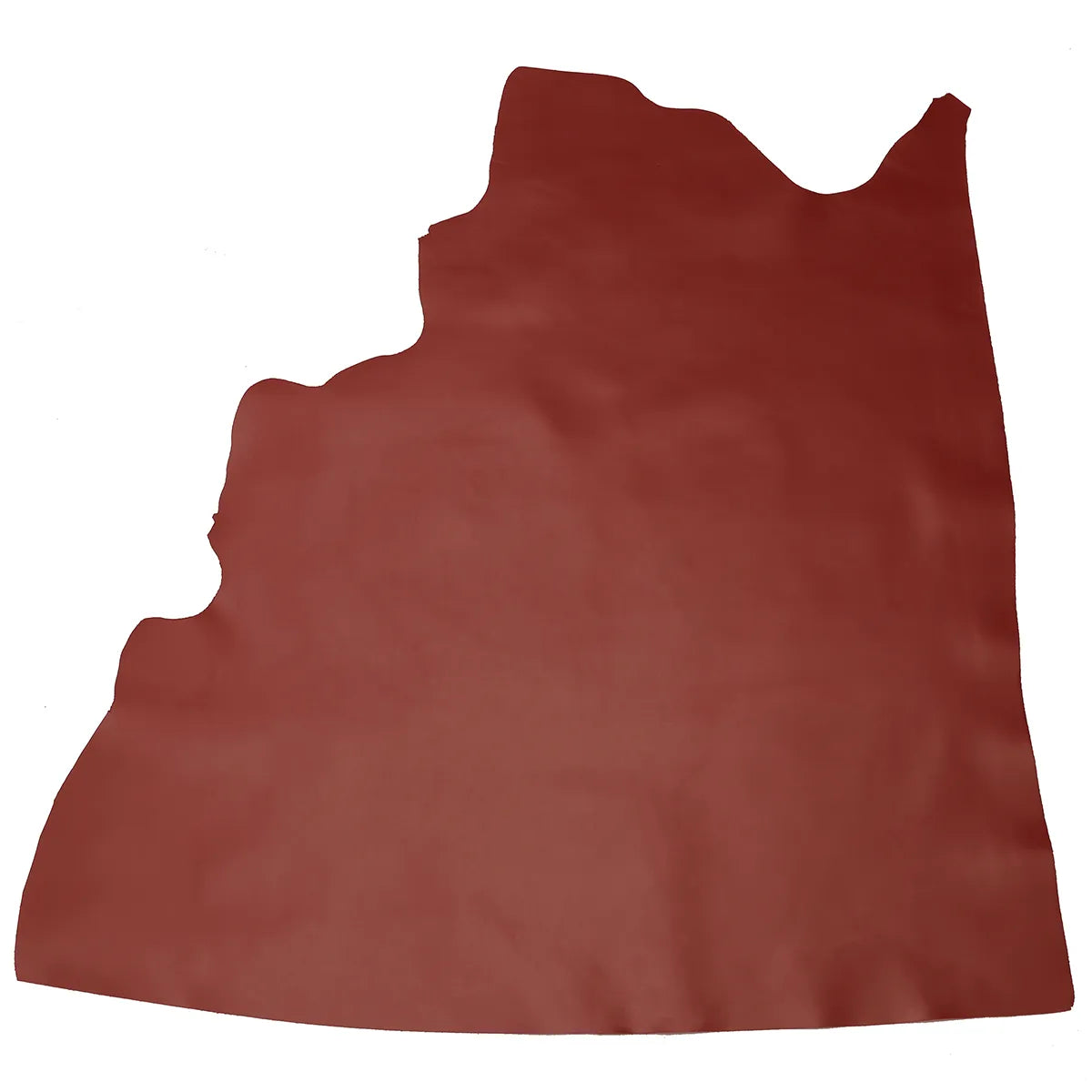 Peau entière en cuir de veau nappa couleur marron brique.