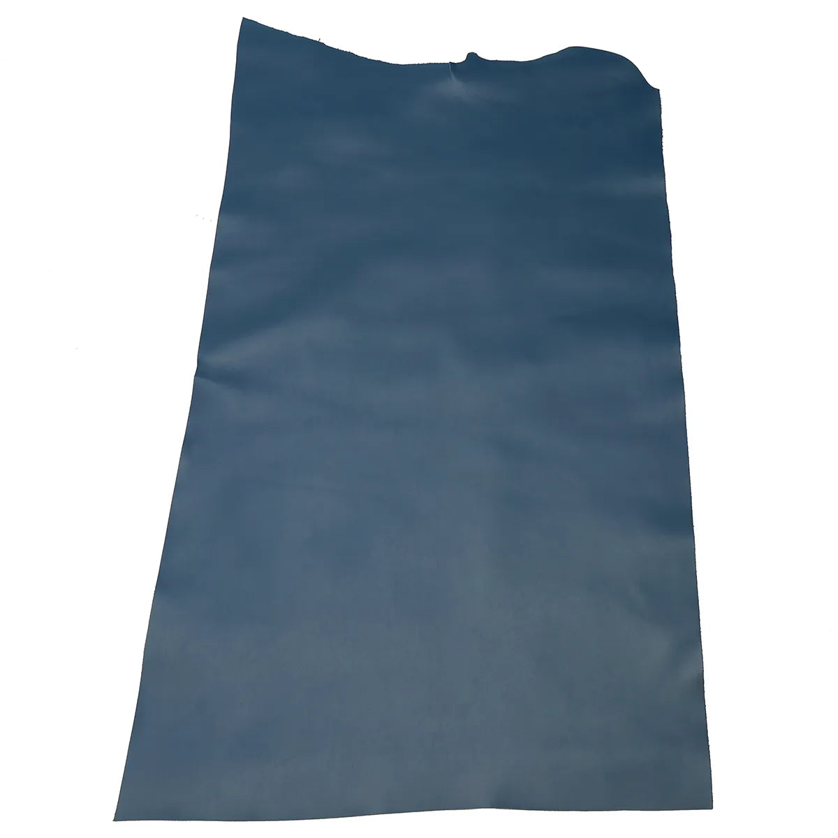 Peau entière en cuir de veau lisse nappa couleur bleu de France, cuir en gamme suivie