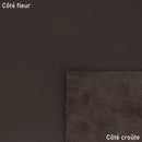 Cuir de veau nappa marron foncé idéal pour la création de petite maroquinerie, étui de téléphone...
