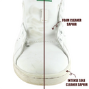 Nettoyage sneaker avec Foam Cleaner Saphir, mousse nettoyante, et Intense Sole Cleaner Saphir pour semelles de chaussure