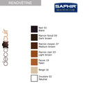 Nuancier couleurs Renovétine, imperméabilisant et recolorant pour cuir velours, nubuck, daim - Saphir made in France
