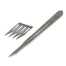 Scalpel en inox avec 5 lames de taille 11 - Tandy Leather 3036-00