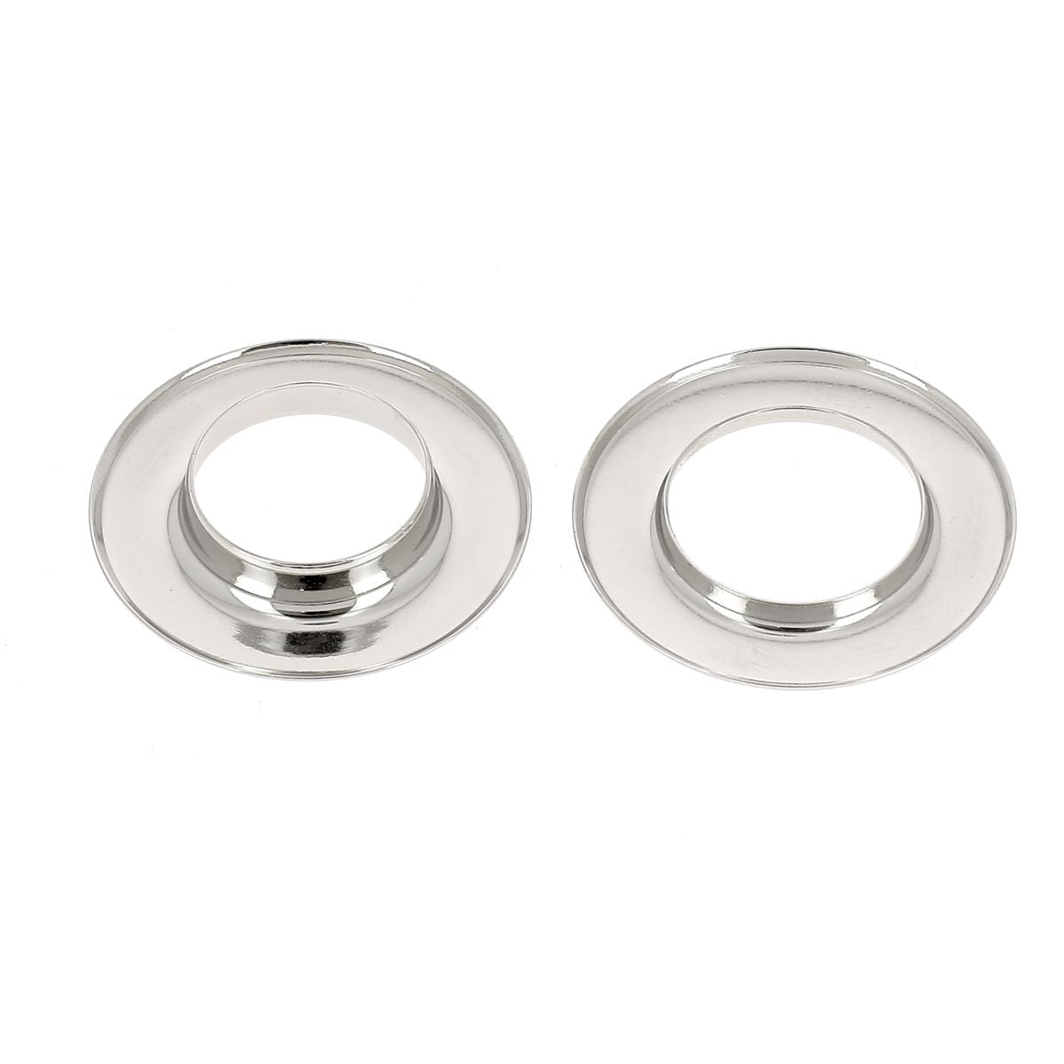 Lot d'oeillets plats double à sertir 15mm - Premium - NICKELÉ - Deco Cuir