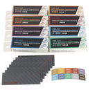 8 plaques de carbone + 80 papiers de verre 25x75mm - Grains 180, 280, 400, 600, 800, 1000, 1200, 1500