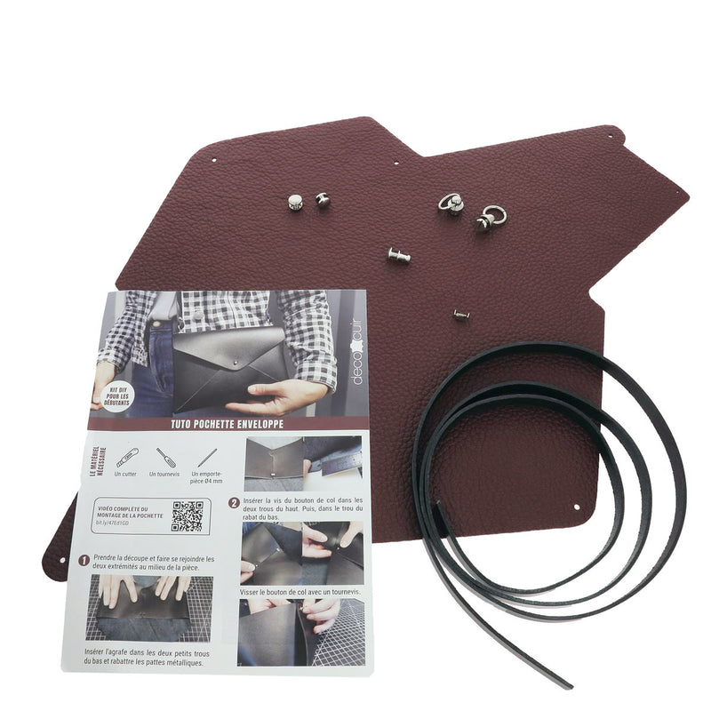 DIY kit - ENVELOPE leather pouch with accessories