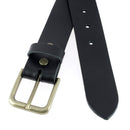 Kit DIY - Ceinture en cuir sans couture - NOIR - Épaisseur 3,1mm - Vis chicago Laiton Vieilli